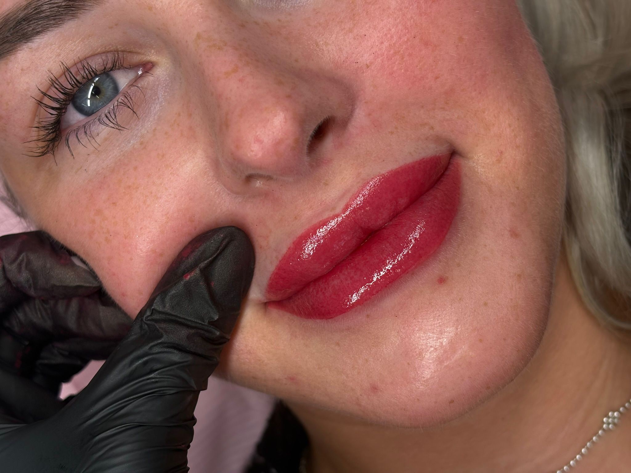 Lip blush tattoo result