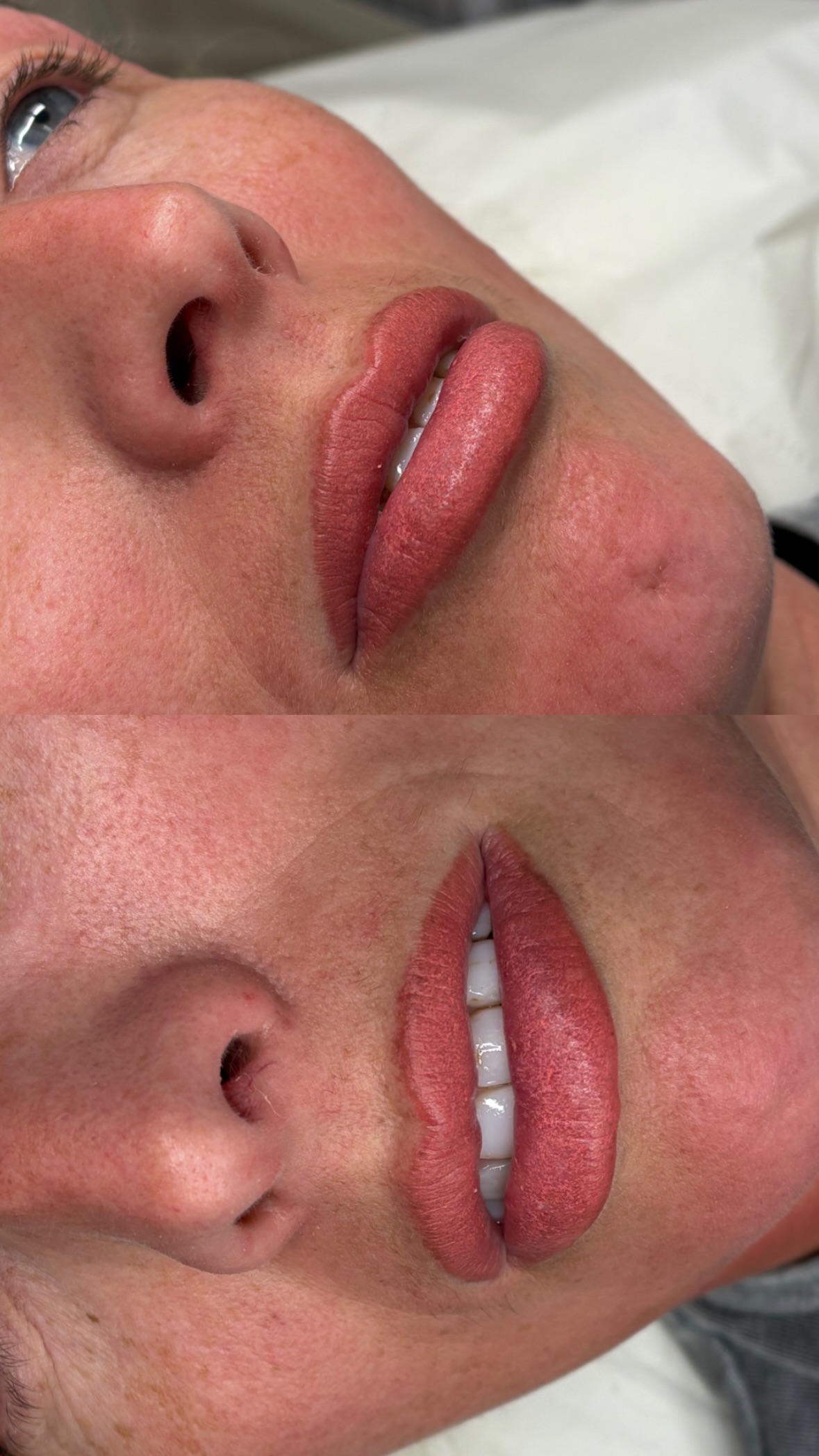 Lip blush tattoo result