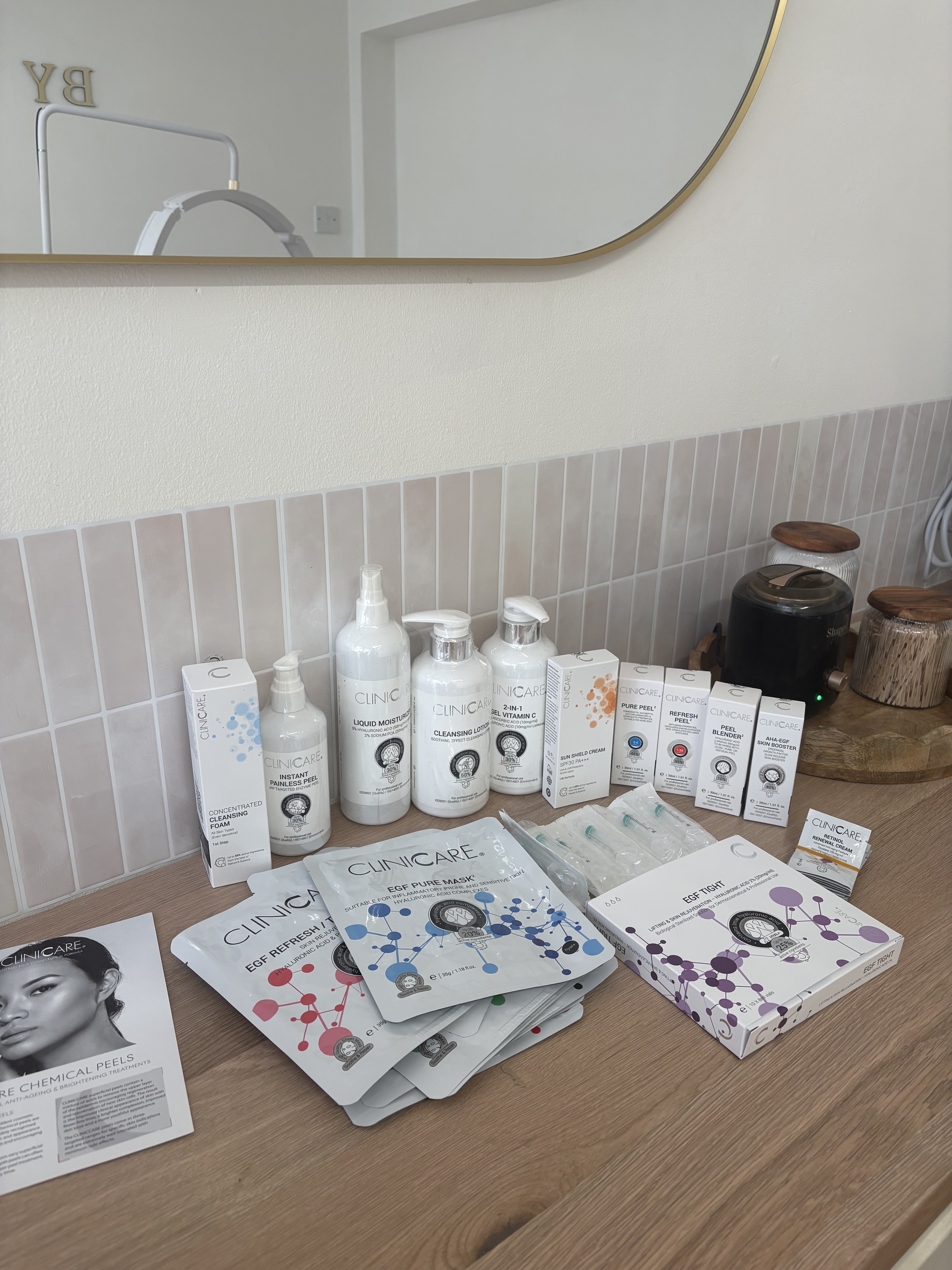 Cliniccare facial products used in Coventry by Izzy Lewis